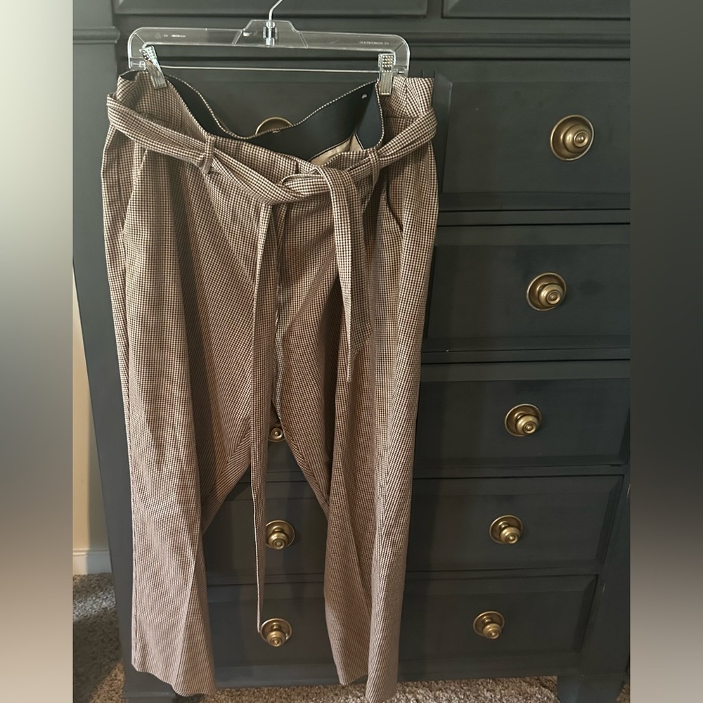 Lane Bryant The Allie Skimny Ankle Tan Houndstooth Pants Size 20